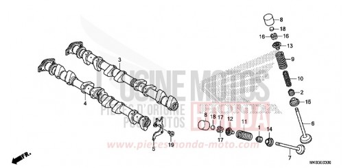 ARBRE A CAMES/SOUPAPE CBR1000SAF de 2015